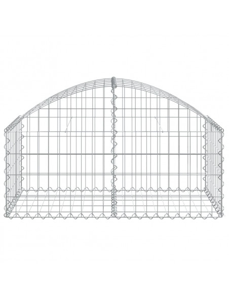 Cesto Gabbione ad Arco 100x50x40/60 cm Ferro Zincato
