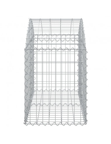 Cesto Gabbione ad Arco 100x50x60/80 cm Ferro Zincato