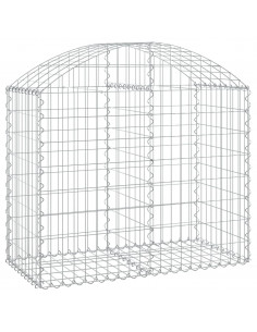 Cesto Gabbione ad Arco 100x50x80/100 cm Ferro Zincato 2