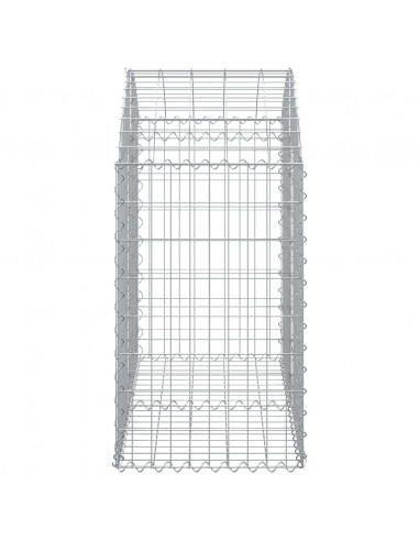 Cesto Gabbione ad Arco 100x50x80/100 cm Ferro Zincato