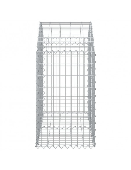 Cesto Gabbione ad Arco 100x50x80/100 cm Ferro Zincato