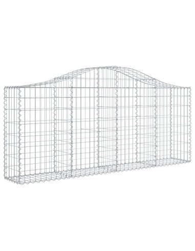 Cesti Gabbioni ad Arco 6 pz 200x30x80/100 cm Ferro Zincato