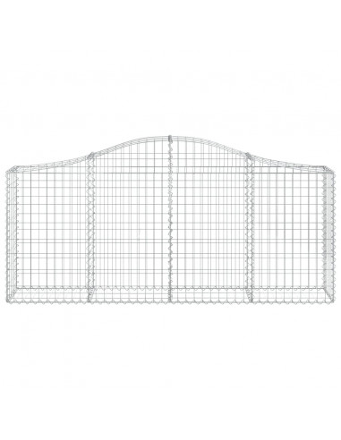 Cesti Gabbioni ad Arco 6 pz 200x30x80/100 cm Ferro Zincato