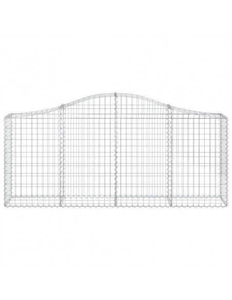 Cesti Gabbioni ad Arco 9 pz 200x30x80/100 cm Ferro Zincato
