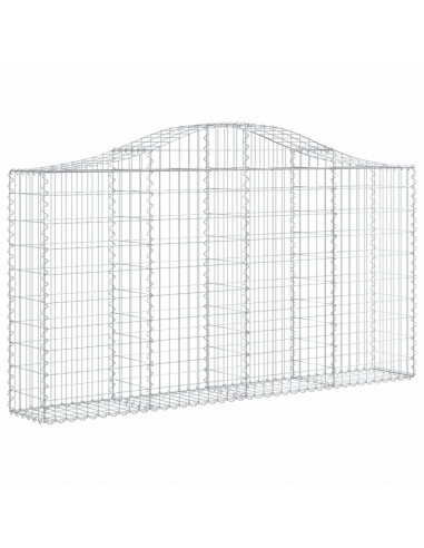 Cesti Gabbioni ad Arco 4 pz 200x30x100/120 cm Ferro Zincato