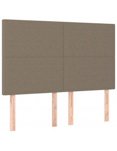 Giroletto a Molle con Materasso Tortora 160x200 cm in Tessuto 2