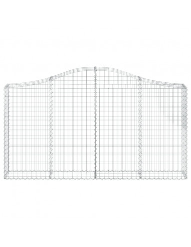 Cesti Gabbioni ad Arco 25 pz 200x30x100/120 cm Ferro Zincato