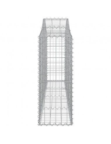 Cesti Gabbioni ad Arco 8 pz 200x30x80/100 cm Ferro Zincato