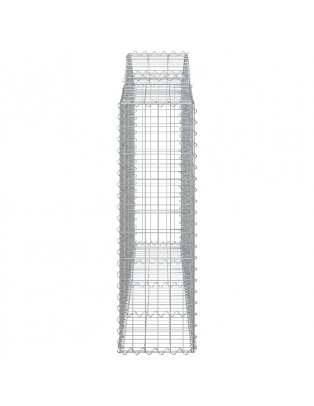 Cesti Gabbioni ad Arco 15 pz 200x30x100/120 cm Ferro Zincato
