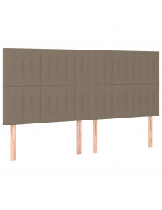 Giroletto a Molle con Materasso Tortora 180x200 cm in Tessuto 2