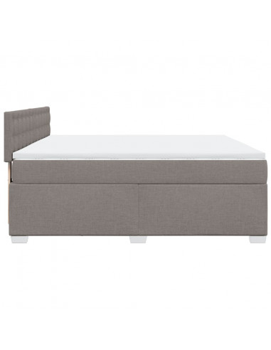 Giroletto a Molle con Materasso Tortora 180x200 cm in Tessuto