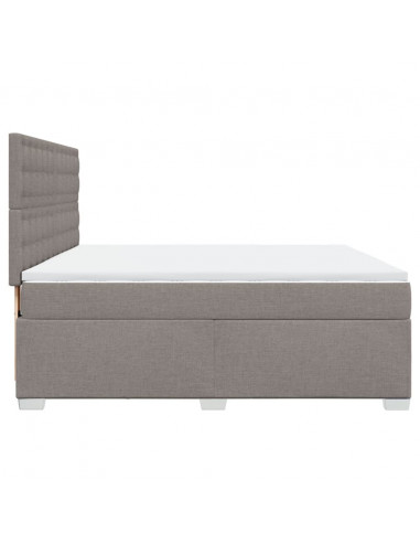 Giroletto a Molle con Materasso Tortora 180x200 cm in Tessuto