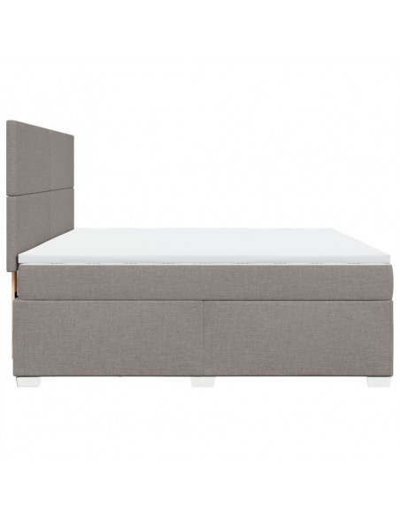 Giroletto a Molle con Materasso Tortora 180x200 cm in Tessuto