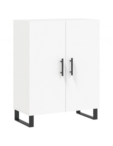 Credenza Bianca 69,5x34x180 cm in Legno Multistrato
