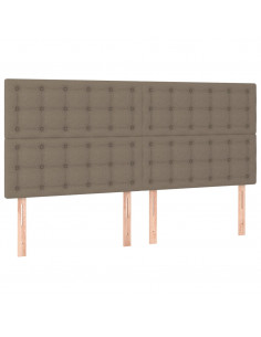 Giroletto a Molle con Materasso Tortora 180x200 cm in Tessuto 2