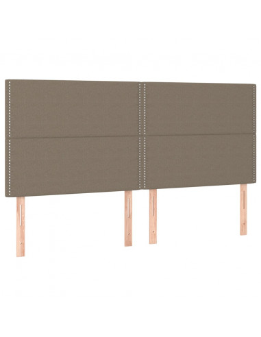 Giroletto a Molle con Materasso Tortora 200x200 cm in Tessuto