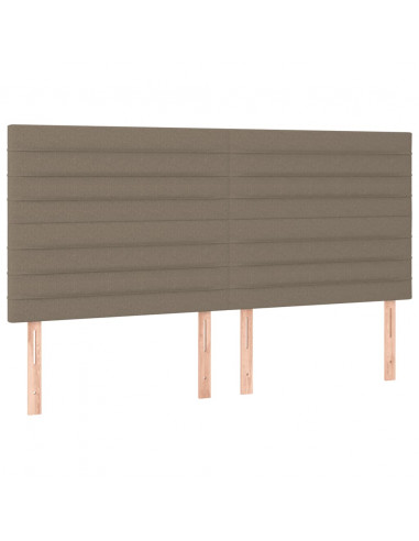 Giroletto a Molle con Materasso Tortora 200x200 cm in Tessuto