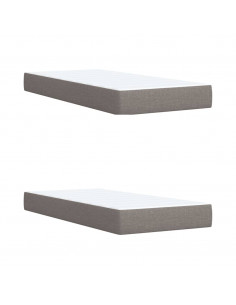 Giroletto a Molle con Materasso Tortora 200x200 cm in Tessuto 2