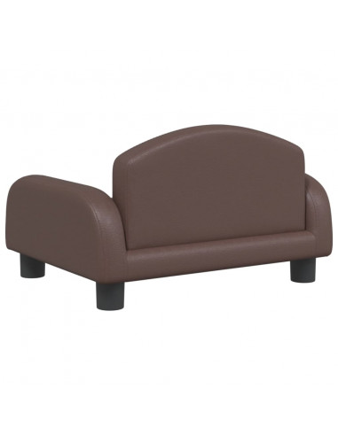 Divano per Bambini Marrone 50x40x30 cm in Similpelle