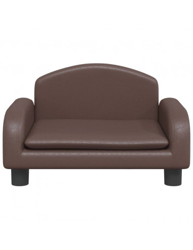 Divano per Bambini Marrone 50x40x30 cm in Similpelle