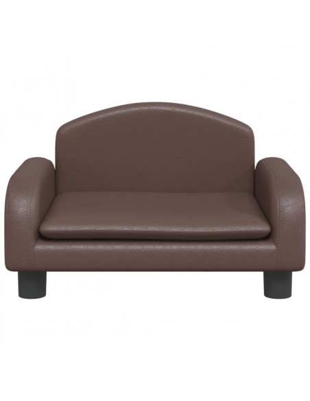 Divano per Bambini Marrone 50x40x30 cm in Similpelle