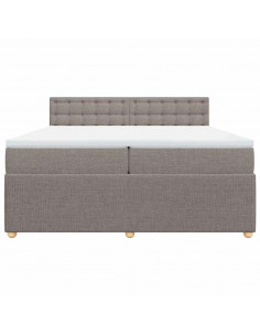 Giroletto a Molle con Materasso Tortora 200x200 cm in Tessuto 2