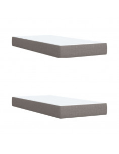 Giroletto a Molle con Materasso Tortora 200x200 cm in Tessuto 2