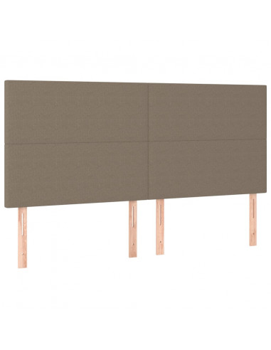 Giroletto a Molle con Materasso Tortora 200x200 cm in Tessuto