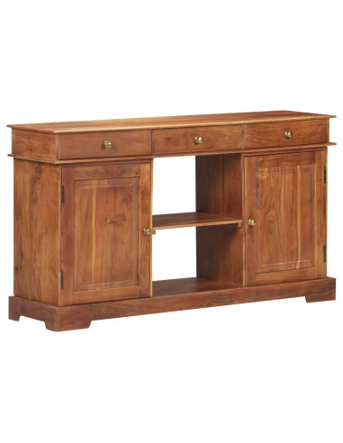 Credenza 135x35x75 cm in Legno Massello di Acacia