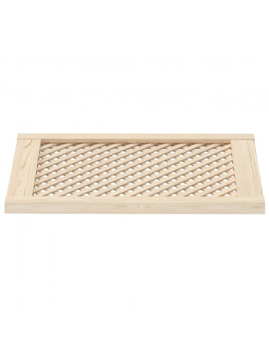 Ante con Design a Reticolo 2 pz 49,5x69 cm in Legno di Pino