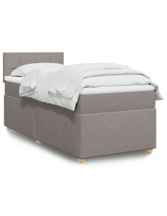 Giroletto a Molle con Materasso Tortora 90x190 cm in Tessuto