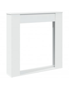 Cornice per Camino Bianca 100x20x100 cm in Truciolato 2