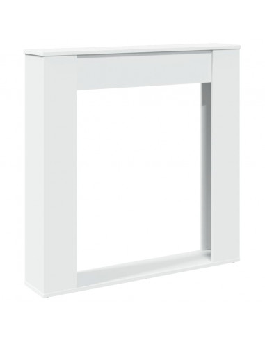 Cornice per Camino Bianca 100x20x100 cm in Truciolato