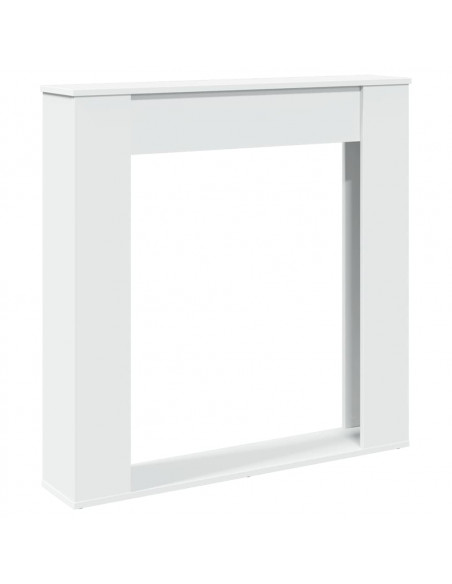 Cornice per Camino Bianca 100x20x100 cm in Truciolato