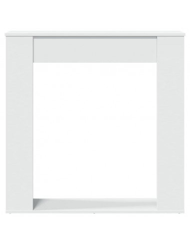 Cornice per Camino Bianca 100x20x100 cm in Truciolato