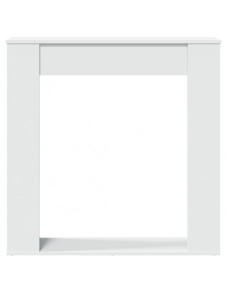 Cornice per Camino Bianca 100x20x100 cm in Truciolato