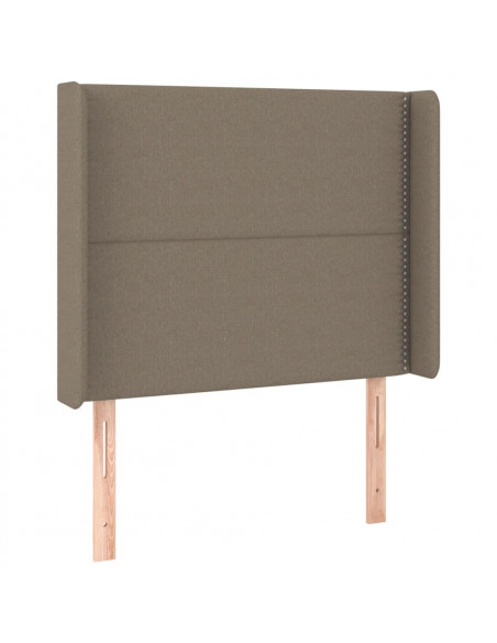 Giroletto a Molle con Materasso Tortora 90x190 cm in Tessuto