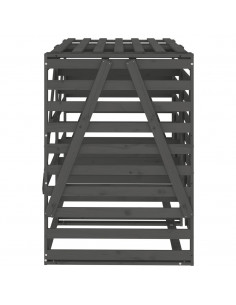 Copribidone Doppio Grigio in Legno Massello di Pino 2