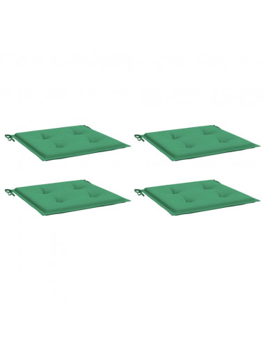 Cuscini per Sedia 4 pz Verdi 40x40x3 cm in Tessuto Oxford