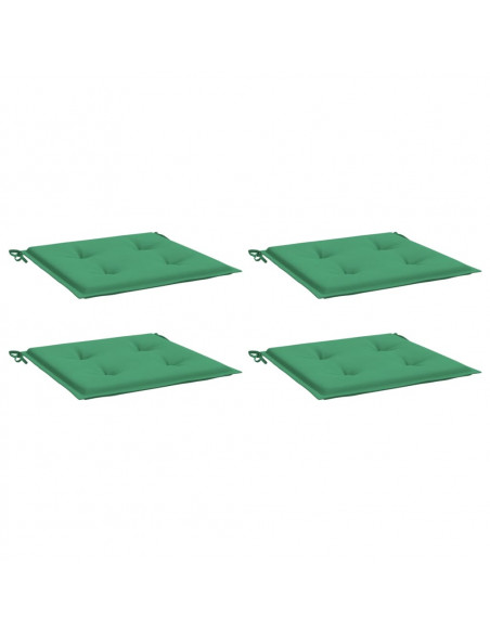 Cuscini per Sedia 4 pz Verdi 40x40x3 cm in Tessuto Oxford