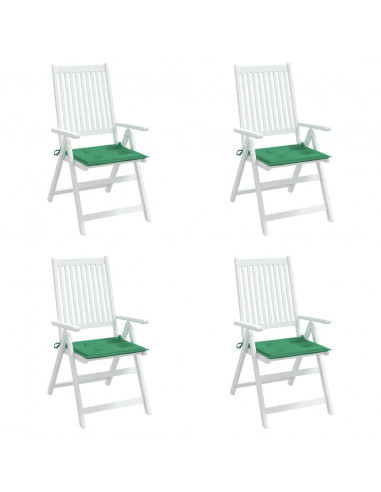 Cuscini per Sedia 4 pz Verdi 40x40x3 cm in Tessuto Oxford