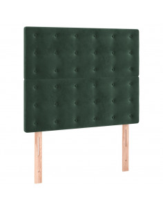 Giroletto a Molle con Materasso Verde Scuro 100x200 cm Velluto 2