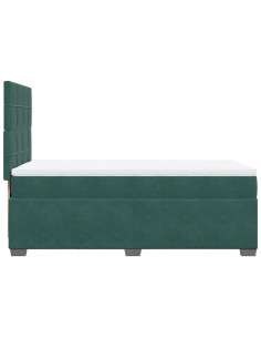 Giroletto a Molle con Materasso Verde Scuro 100x200 cm Velluto 2