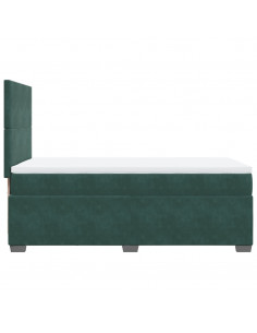 Giroletto a Molle con Materasso Verde Scuro 100x200 cm Velluto 2