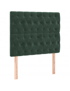 Giroletto a Molle con Materasso Verde Scuro 100x200 cm Velluto