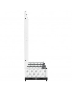 Fioriera da Giardino con Graticcio Bianco 120x40x121,5 cm PP