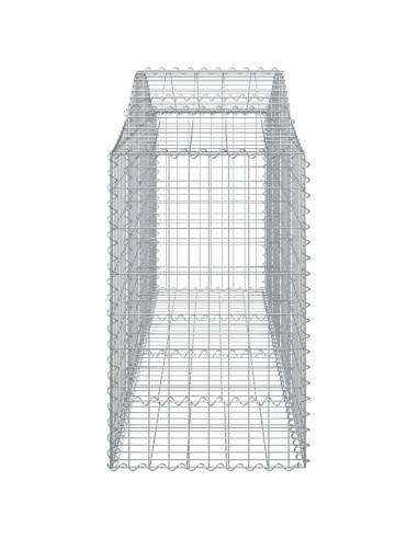 Cesti Gabbioni ad Arco 18 pz 200x50x80/100 cm Ferro Zincato