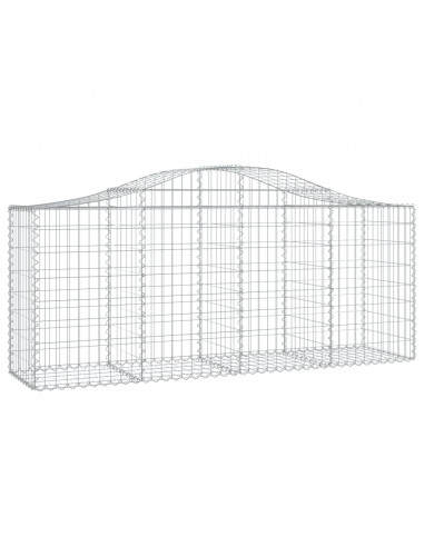 Cesti Gabbioni ad Arco 3 pz 200x50x80/100 cm Ferro Zincato