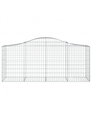 Cesti Gabbioni ad Arco 14 pz 200x50x80/100 cm Ferro Zincato