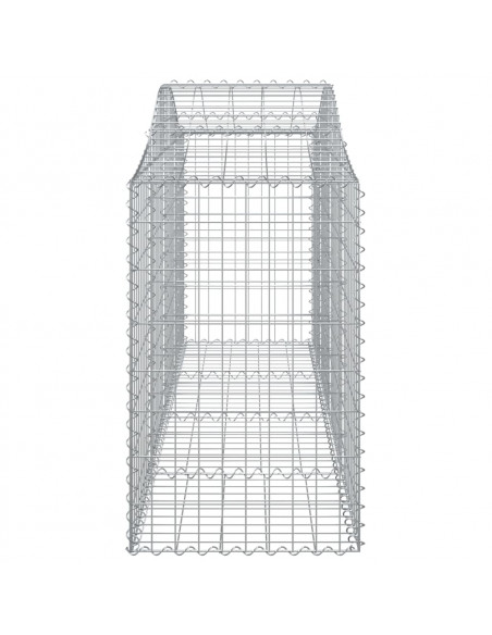 Cesti Gabbioni ad Arco 12 pz 200x50x80/100 cm Ferro Zincato